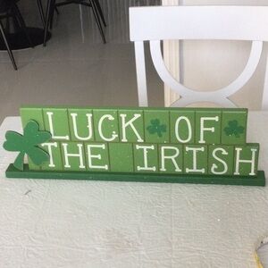 Green 'Luck of the Irish' Sign